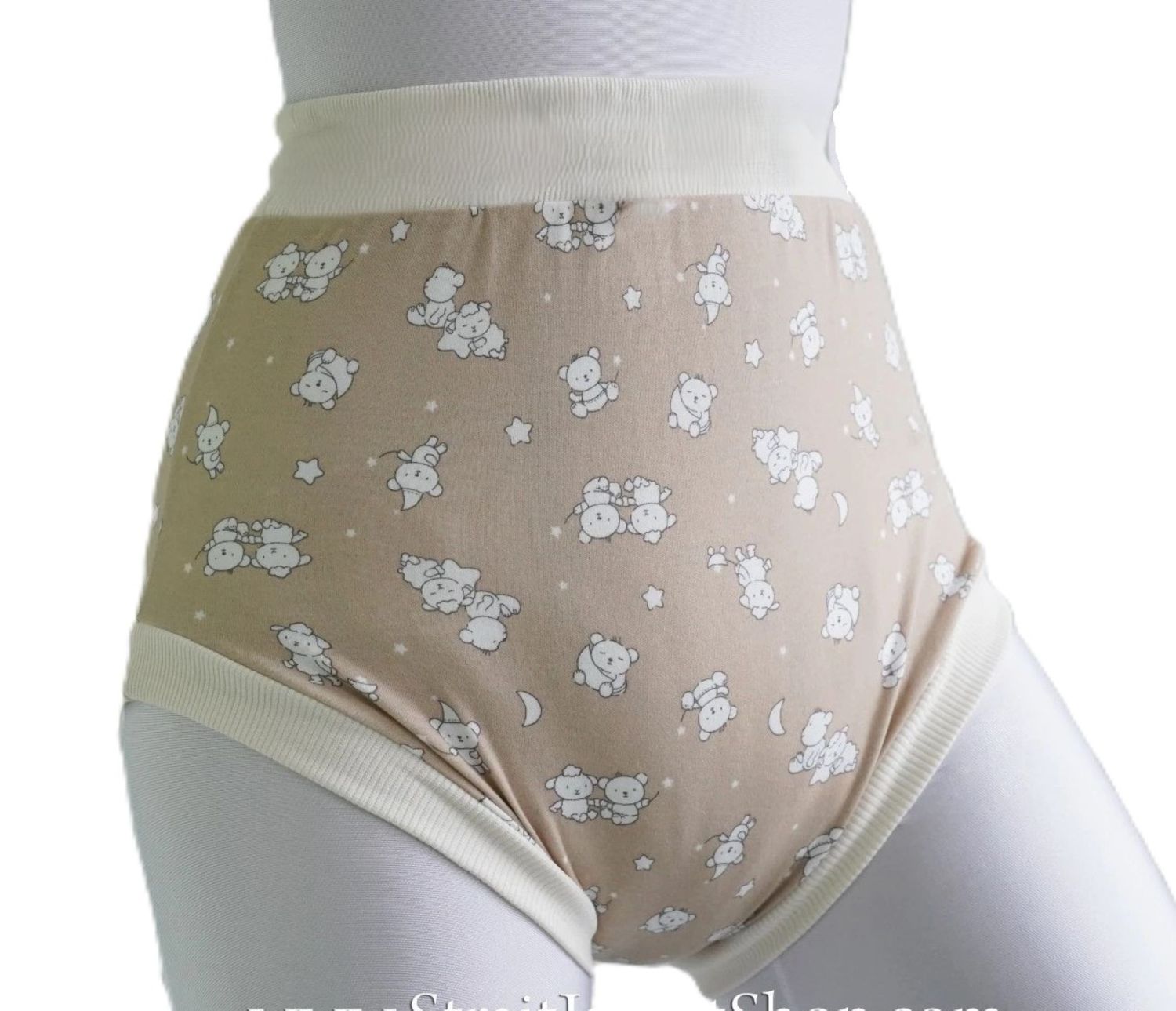 Cotton Knit Prints High Waist Diaper Cover, 8&quot; Sides, Medium Front