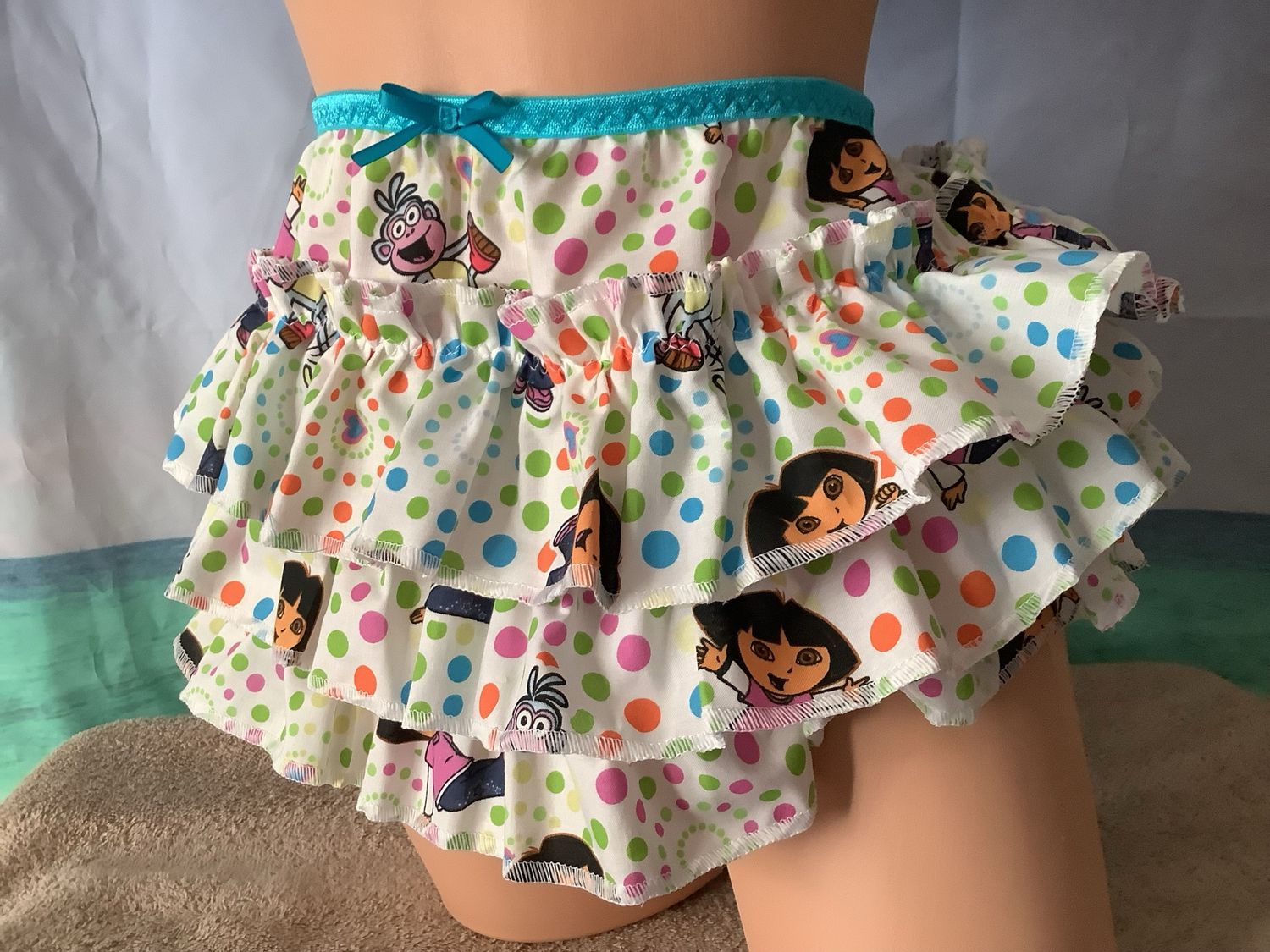 Dora Explorer Cotton Novelty Print Diaper Cover, High Waist Brief