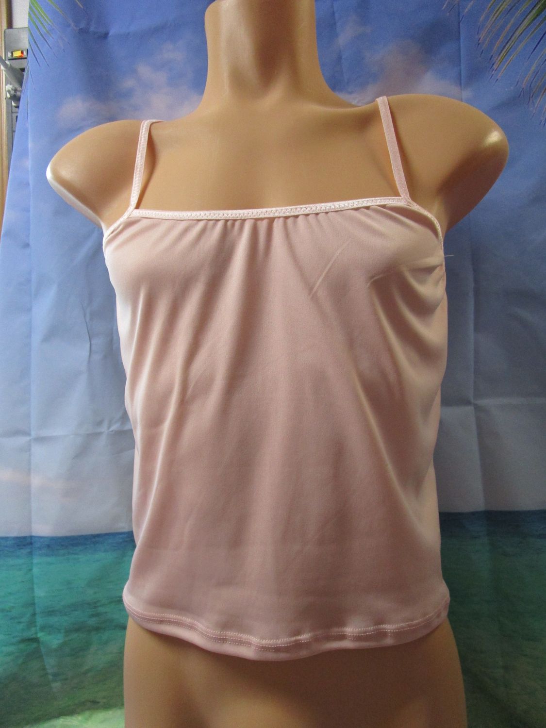 Poly Knit Sleep Top for Men, Spaghetti Straps