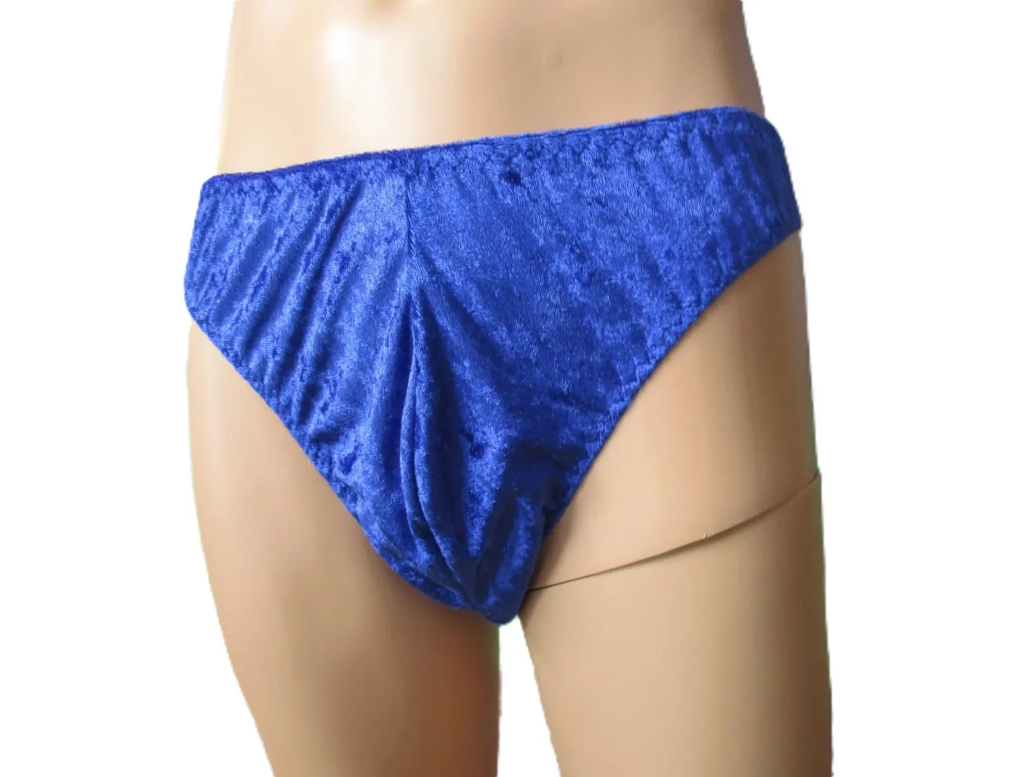 Velvet-Crushed Panne French Cut High Leg Panty, Contoured Front