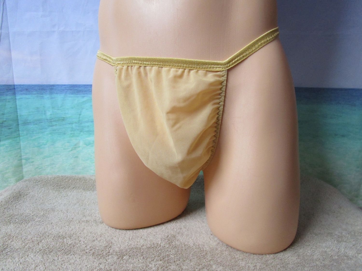 Power Mesh String Bikini, Medium Man Front