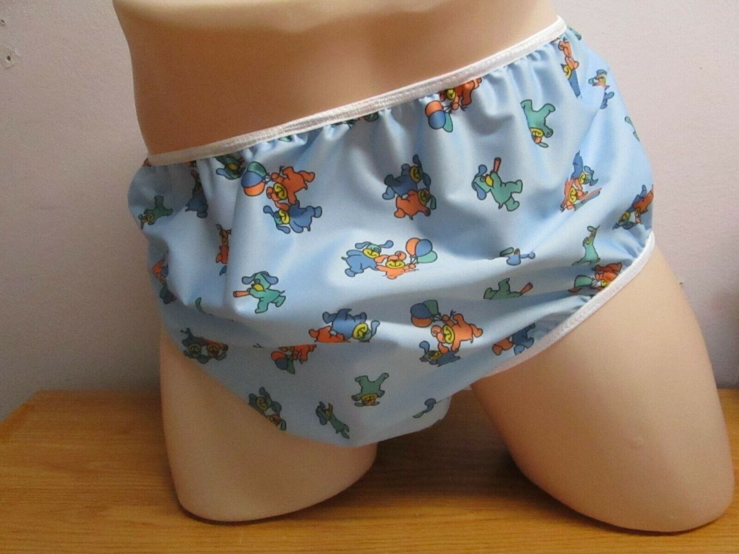 Waterproof PUL Adult Diaper Cover, Reusable 8&quot; Sides Pull on Rubber Pants.