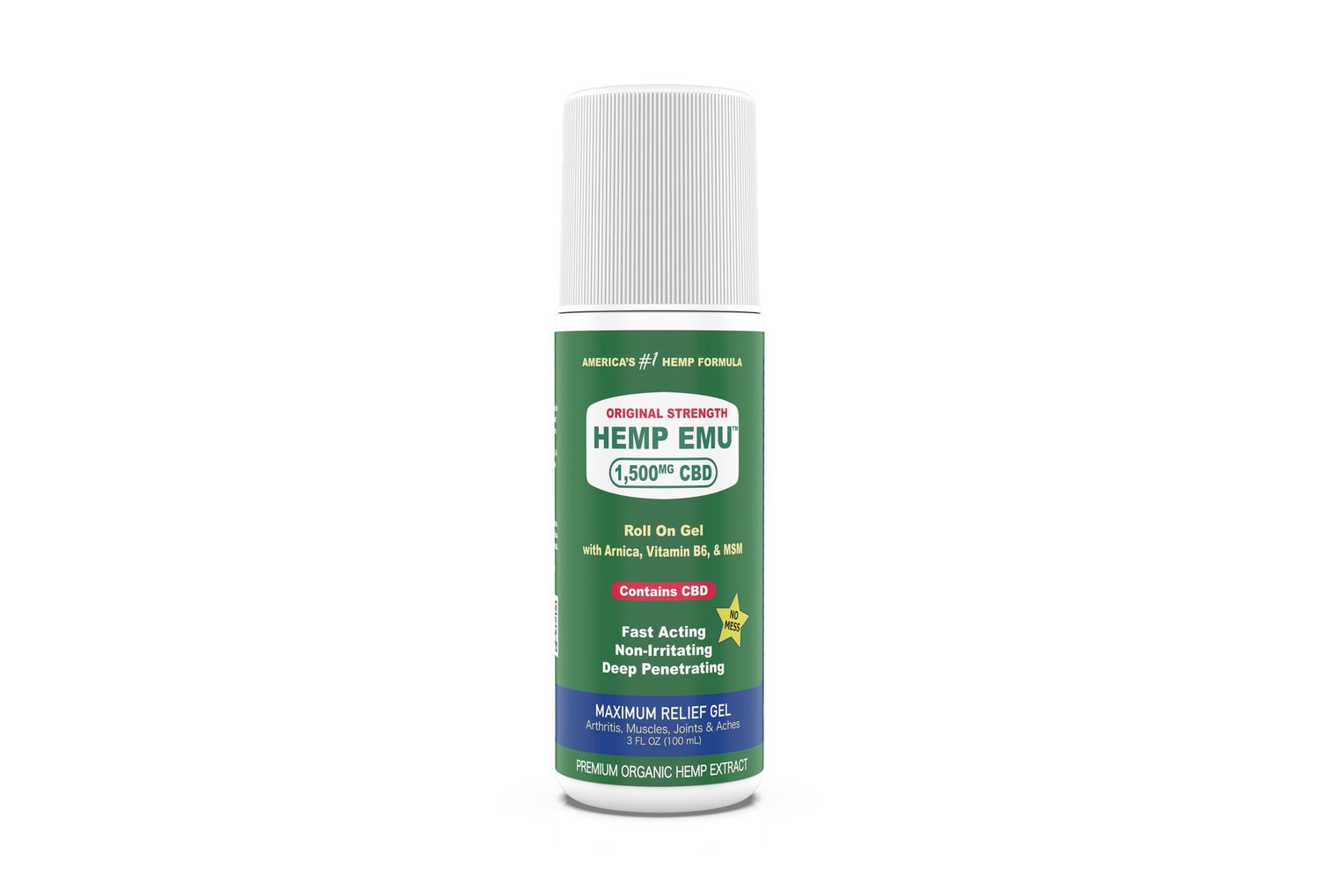 Hemp Emu 1500mg CBD Roll on Gel