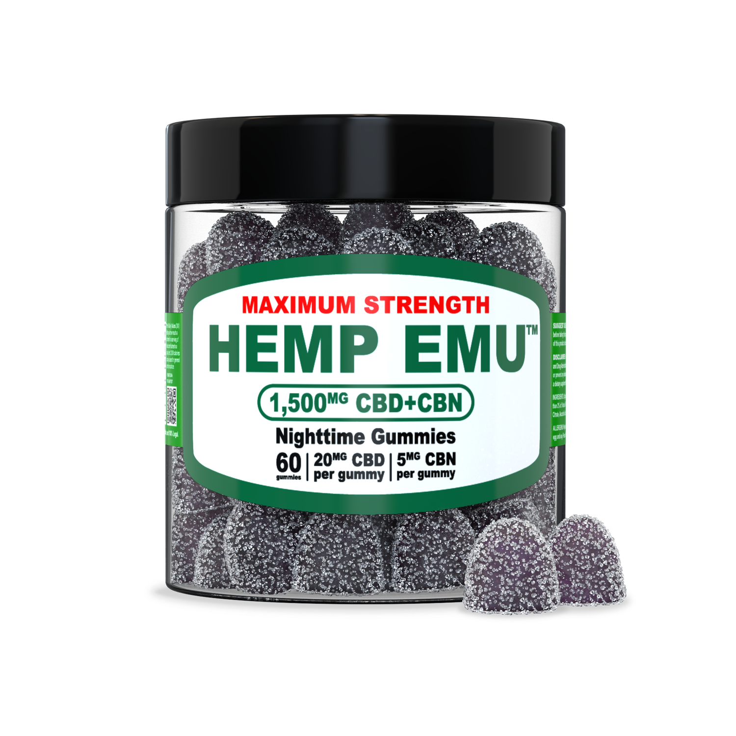Hemp Emu - 1,500mg CBD+CBN Nighttime Gummies