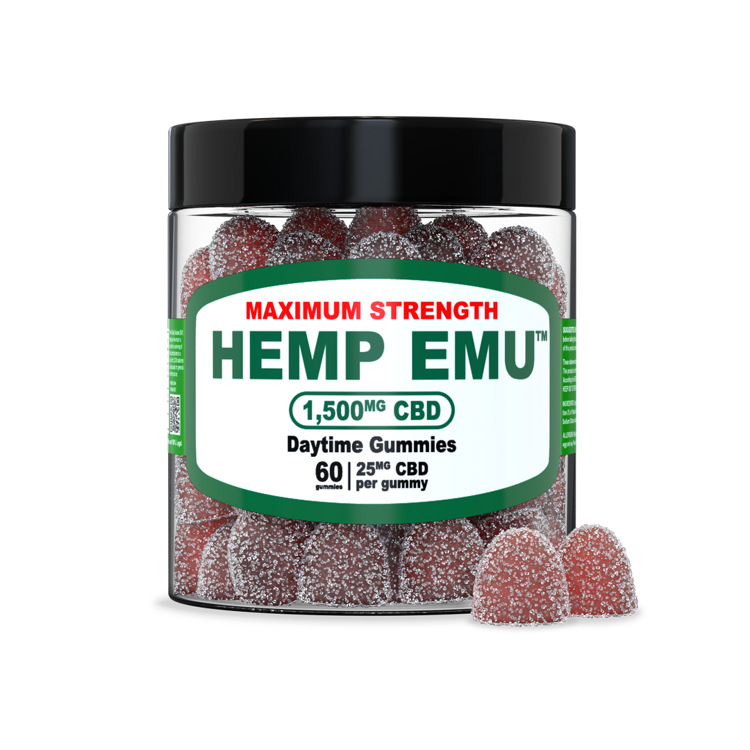 Hemp Emu - 1,500mg CBD Daytime Gummies