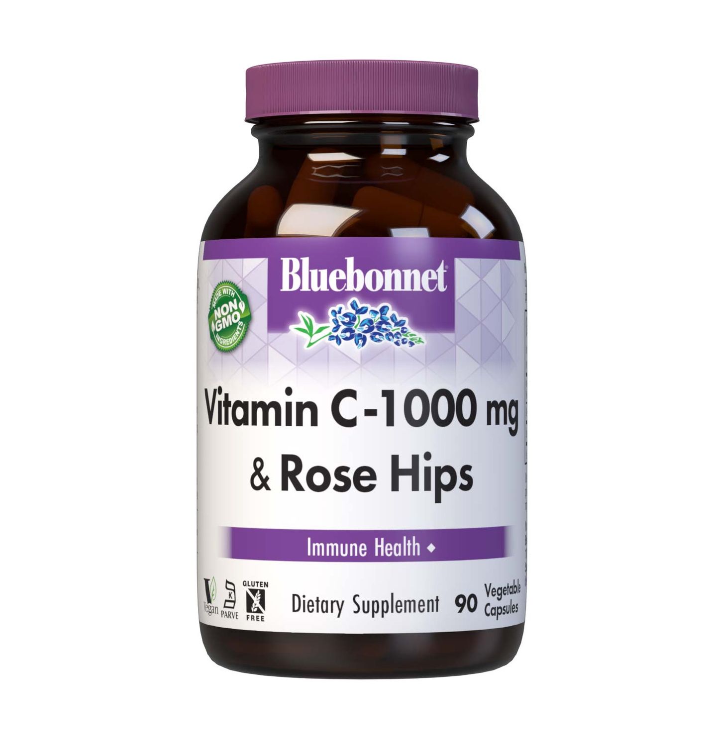 Bluebonnet - Vitamin C-1,000mg & Rose Hips 90 caps