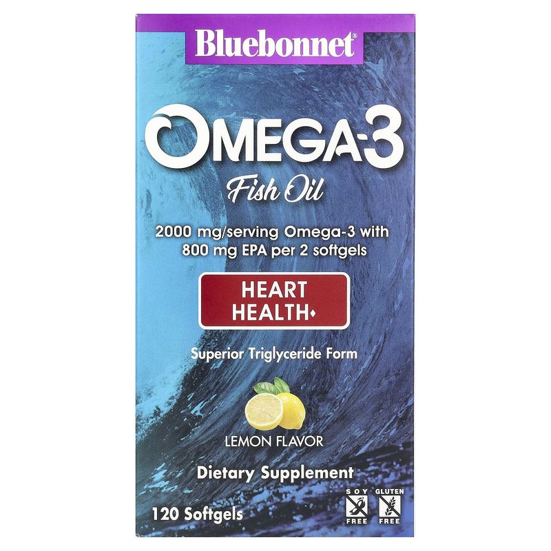 Bluebonnet - Omega-3 Fish oil Heart health 120 softgels