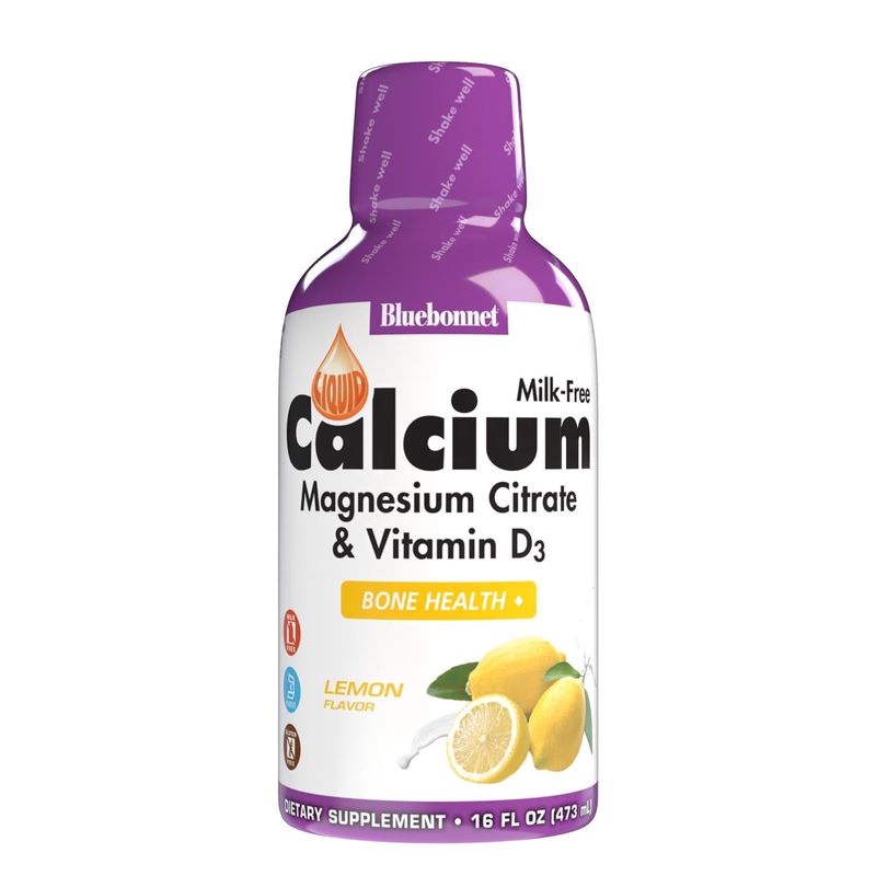 Bluebonnet - Calcium magnesium citrate & Vitamin D3 (Milk Free) liquid 16fl oz