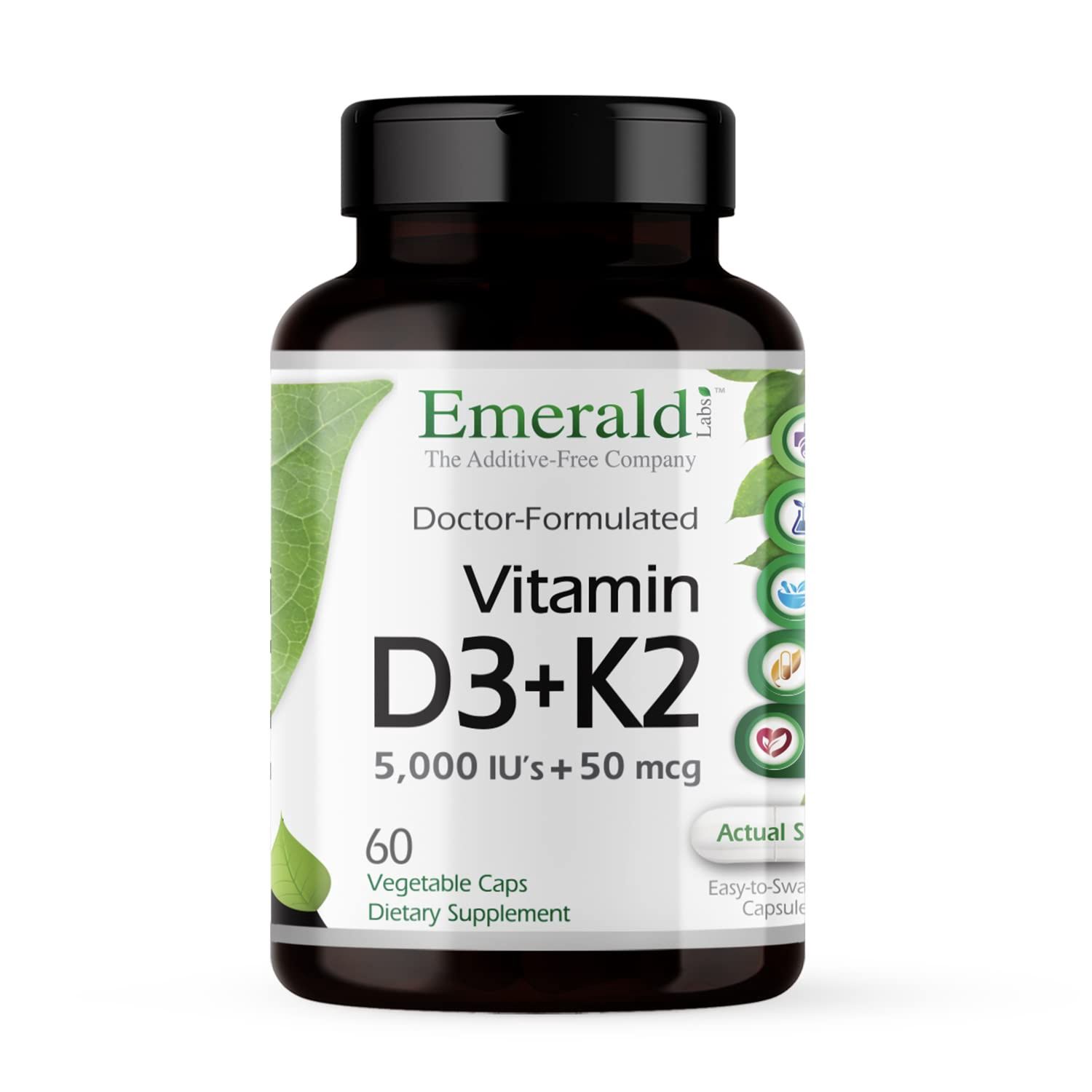 Emerald Labs - Vitamin D3+K2 60 caps