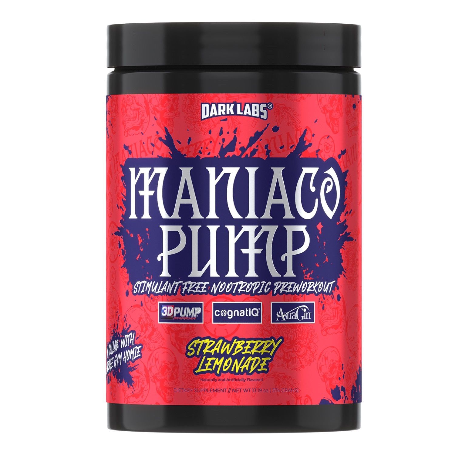 Dark Labs - Maniaco Pump, Flavor: Strawberry Lemonade