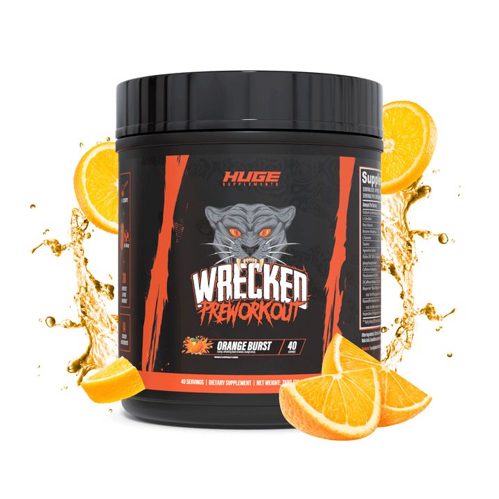 Huge Supplements - Wrecked Preworkout, Flavor: Orange Burst