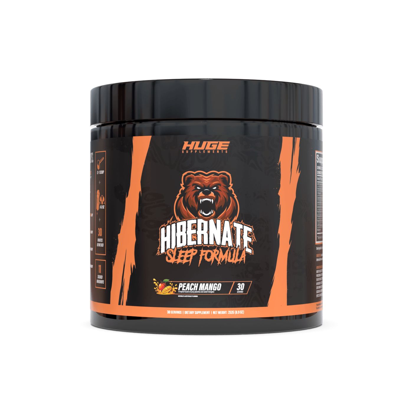 Huge Supplements - Hibernate Sleep Formula, Flavor: Peach Mango