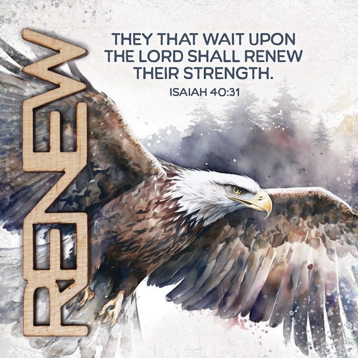 Magnet-Crafted Remindables-Renew-They That Wait (3.5" SQ)