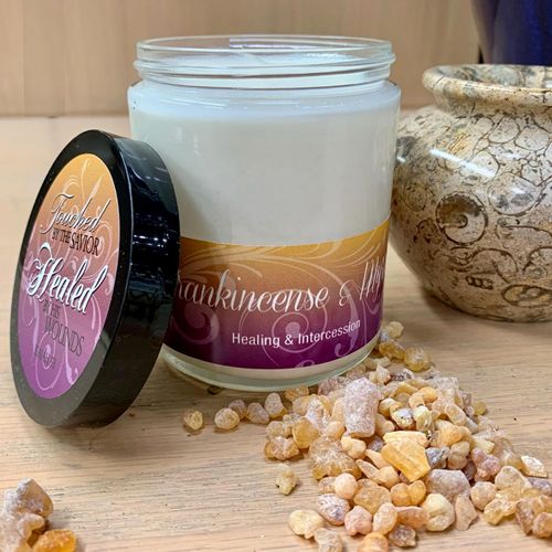 FRANKINCENSE &amp; MYRRH SCRIPTURE JAR CANDLE