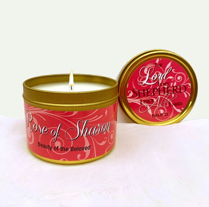 ROSE OF SHARON SCRIPTURE TIN - &quot;THE LORD IS MY SHEPHERD&quot;