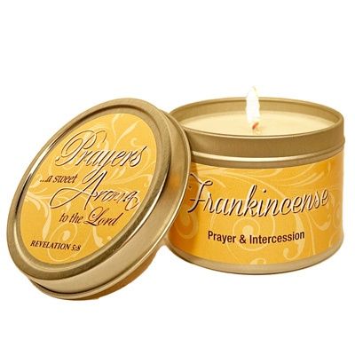 FRANKINCENSE SCRIPTURE TIN - &quot;PRAYERS A SWEET AROMA &quot;