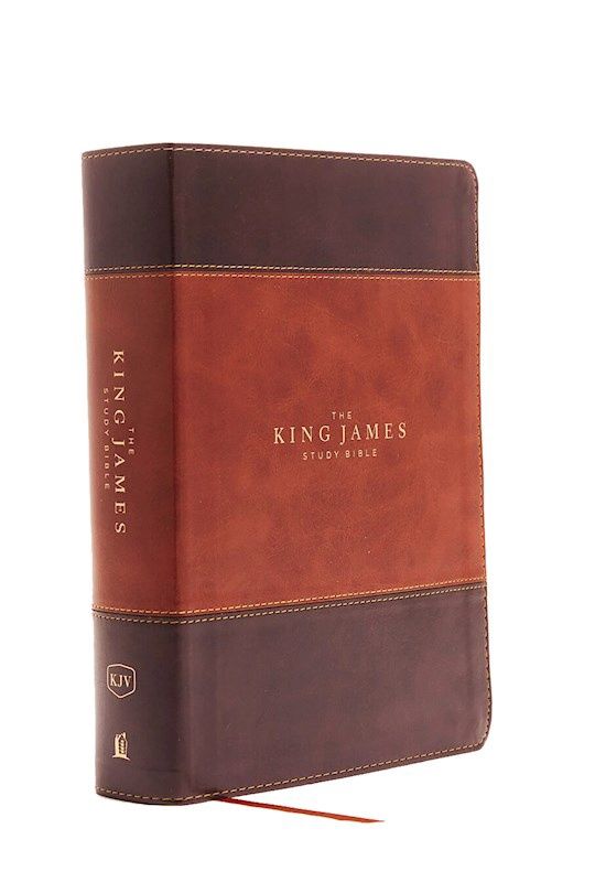 KJV Study Bible (Full-Color)-Brown/Dark Brown Leathersoft Indexed Holy Bible, King James Version