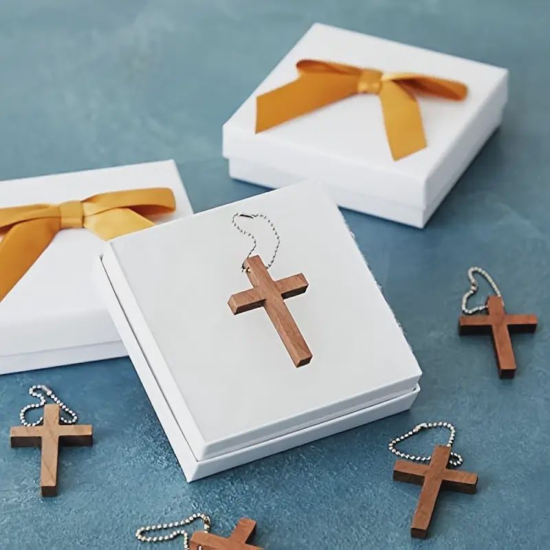 Wooden Cross-Keychain