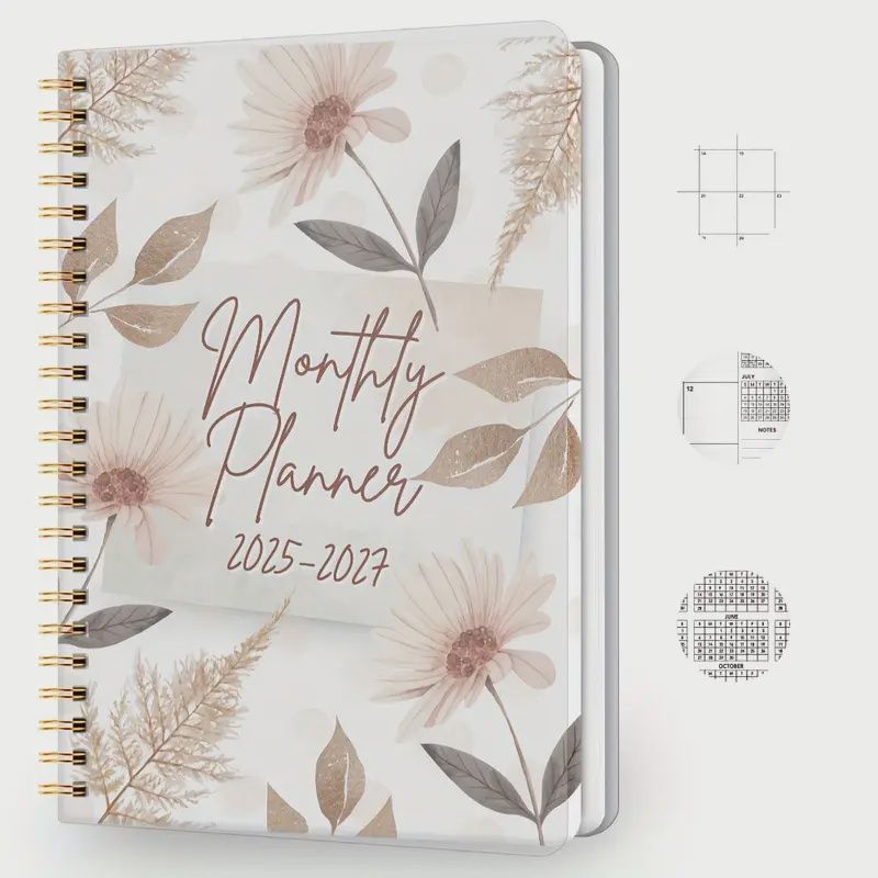 2025-2027 Monthly Planner-Beige