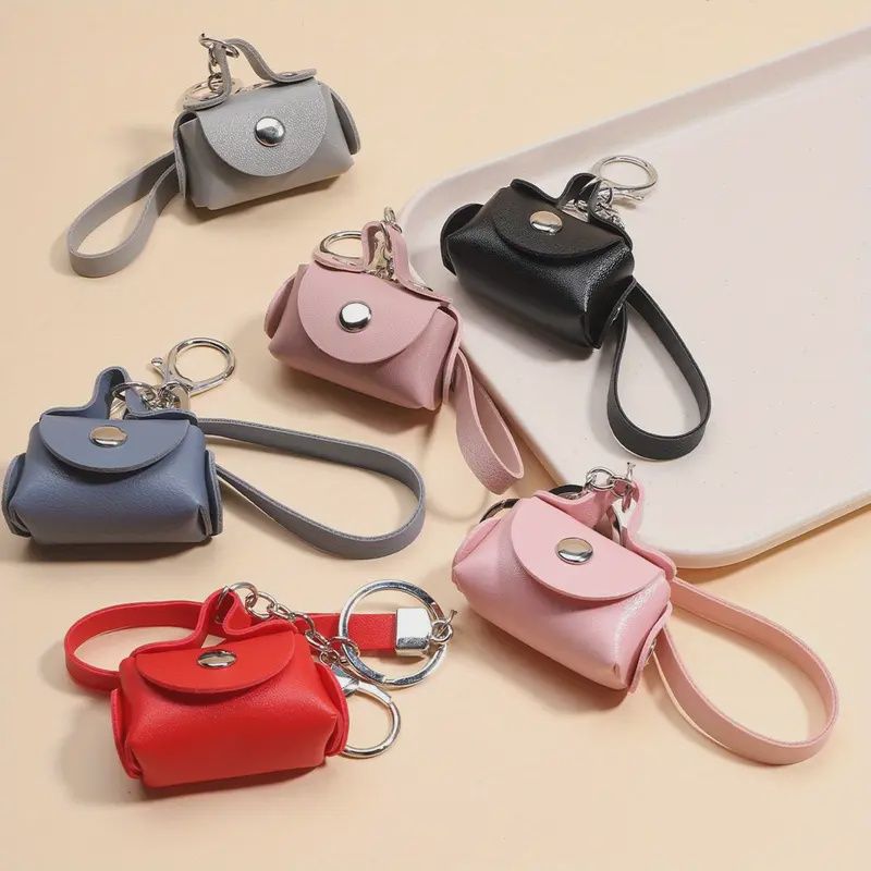 Coin Pouch Leather Keychain