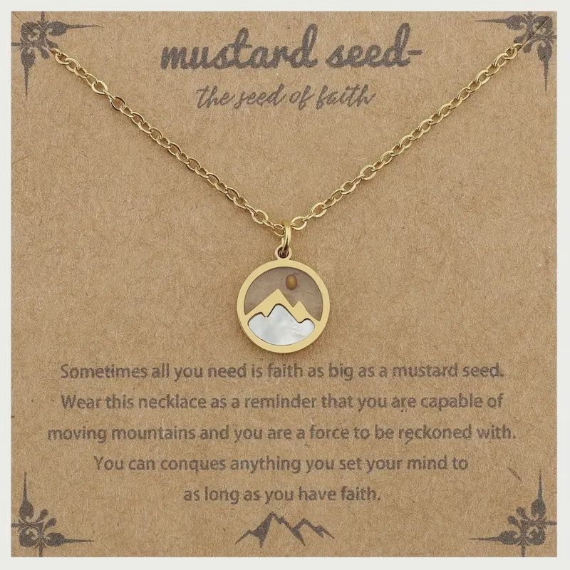 Mustard Seed Necklace-Round Mountain