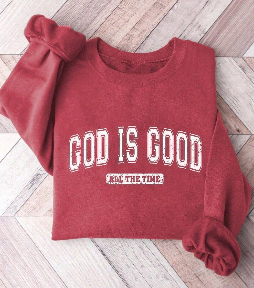 God Is Good Sweater Red