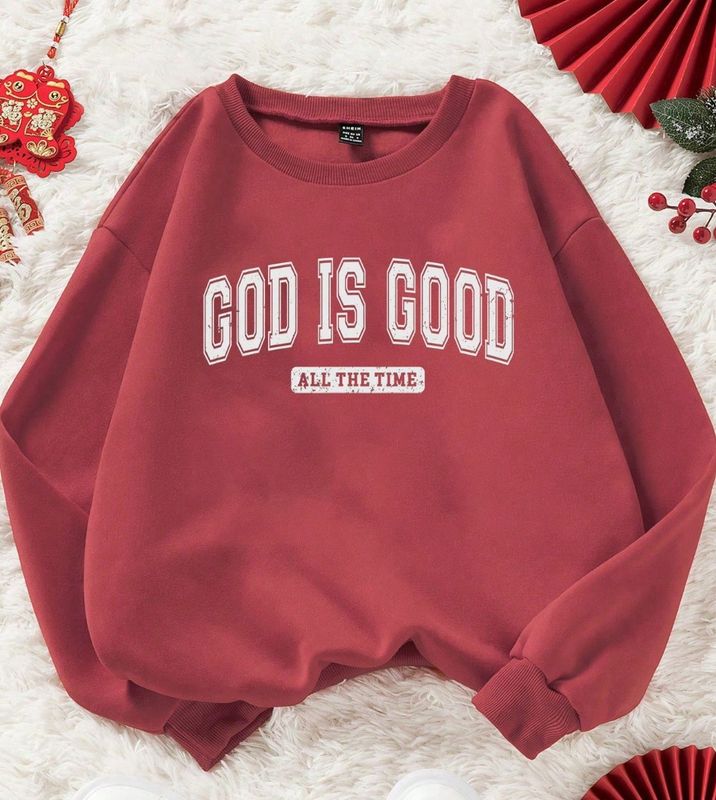 God Is Good Sweater Red