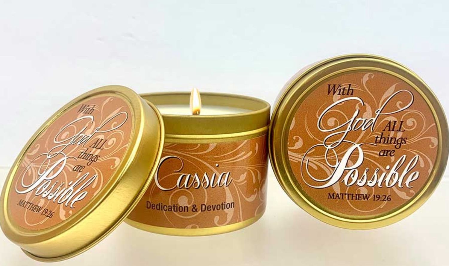 CASSIA SCRIPTURE TIN - "WITH GOD ALL THINGS ARE POSSIBLE"