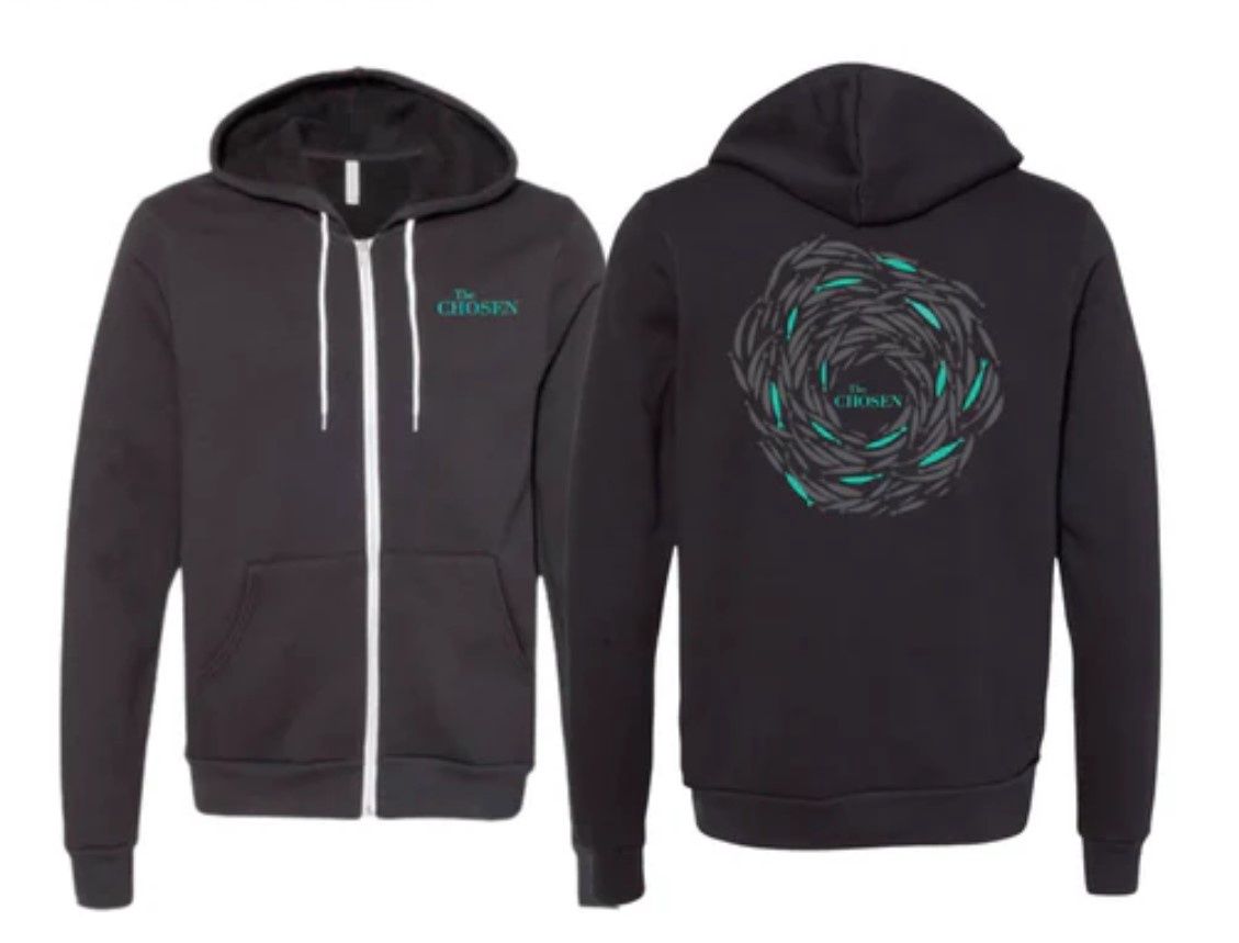 Zipper Hoodie-Against the Current-Black