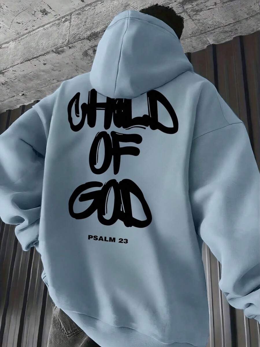 MENS HOODIE CHILD OF GOD BLUE