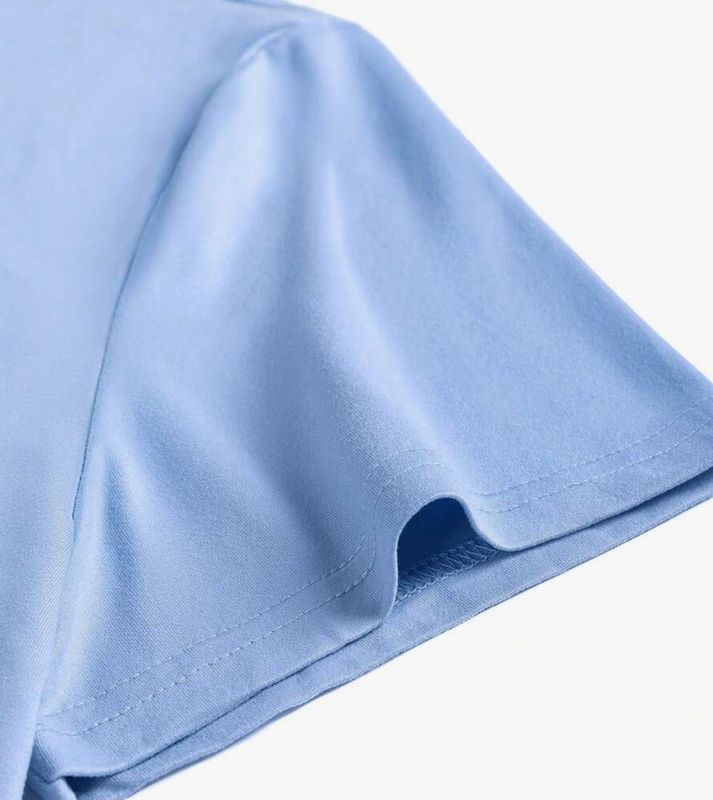 MENS ROUND NECK VICTORY PRINT BABY BLUE