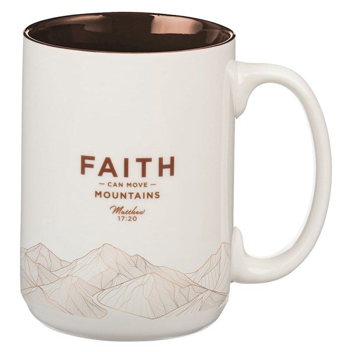 Ceramic Mug-Faith Mountains Matt.  17:20-White