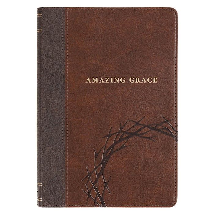 Journal Classic-Crown of Thorns/Amazing Grace Isa. 53:5-Two Tone Brown