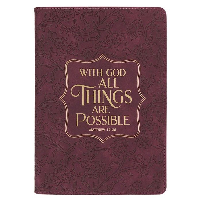 Journal Classic-With God Matt.  19:26-Burgundy