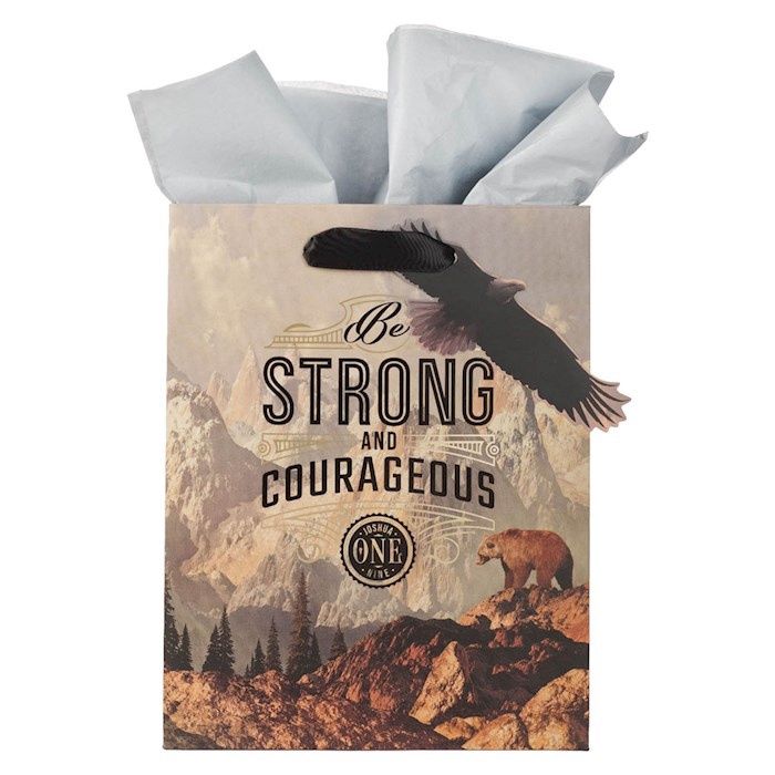 Gift Bag-Medium-Strong &amp; Courageous  Josh. 1:9
