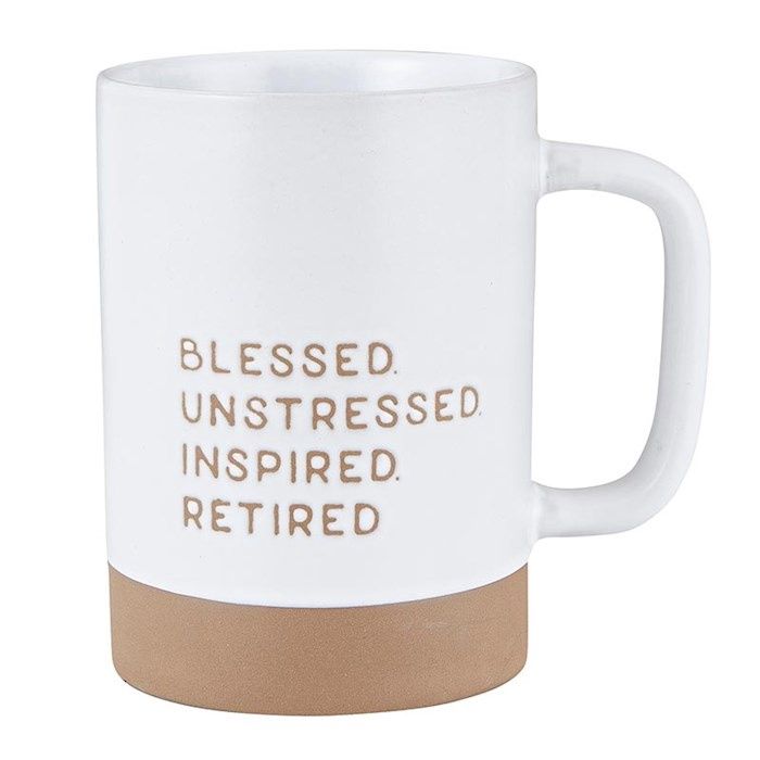 Mug-Signature-Blessed/Unstressed/Inspired/ Retired (4.75"H 17 Oz)