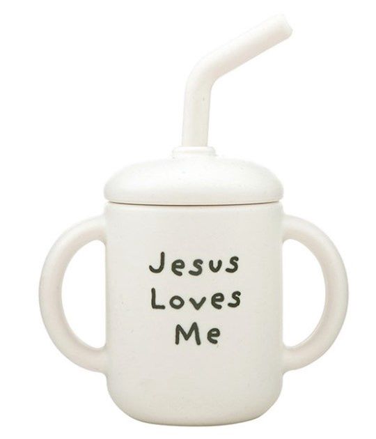 Silicone Sippy Cup-Jesus Loves Me (4 Oz)