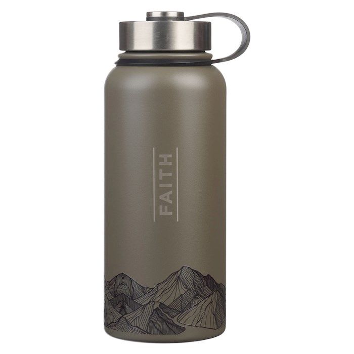 Water Bottle-Stainless Steel-Faith Mountain  (32 Oz)