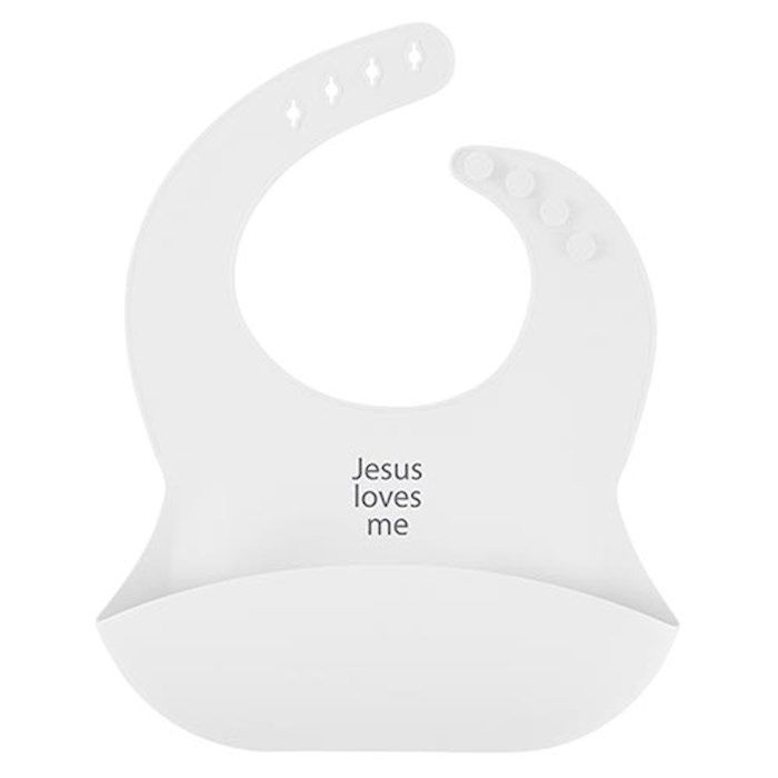 Silicone Bib-Jesus Loves Me (0-24 Mths)