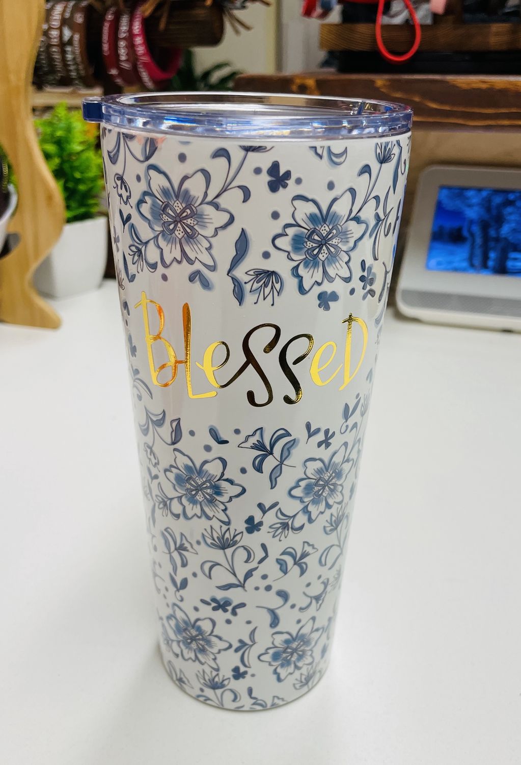 Stainless Steel Tumbler-Blessed (12 Oz)