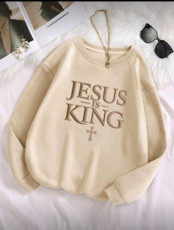 Jesus Is King - Embroidered Sweatshirt