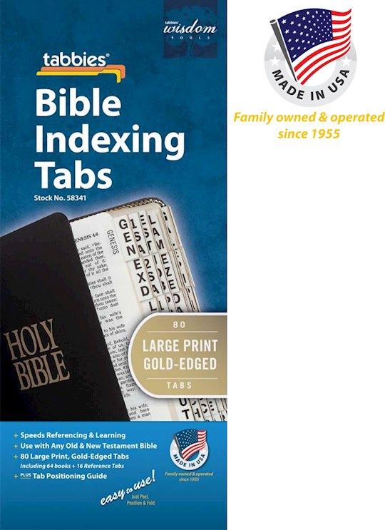 Bible Tab-Large Print-Old &amp; New Testament-Gold