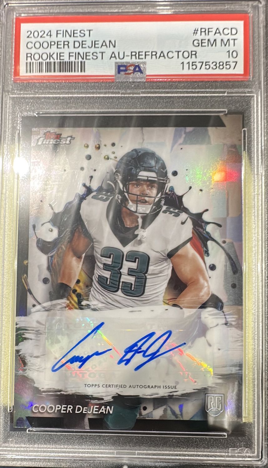 2024 Finest Cooper DeJean Ref Auto PSA 10