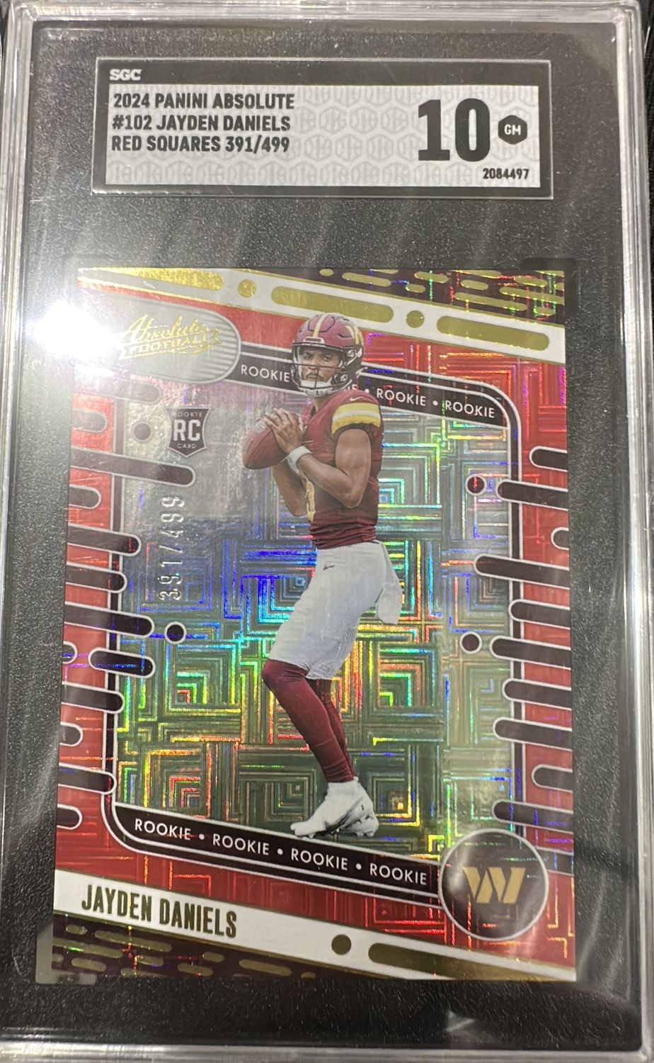 2024 Absolute Jayden Daniels Ref Squares /499 SGC 10