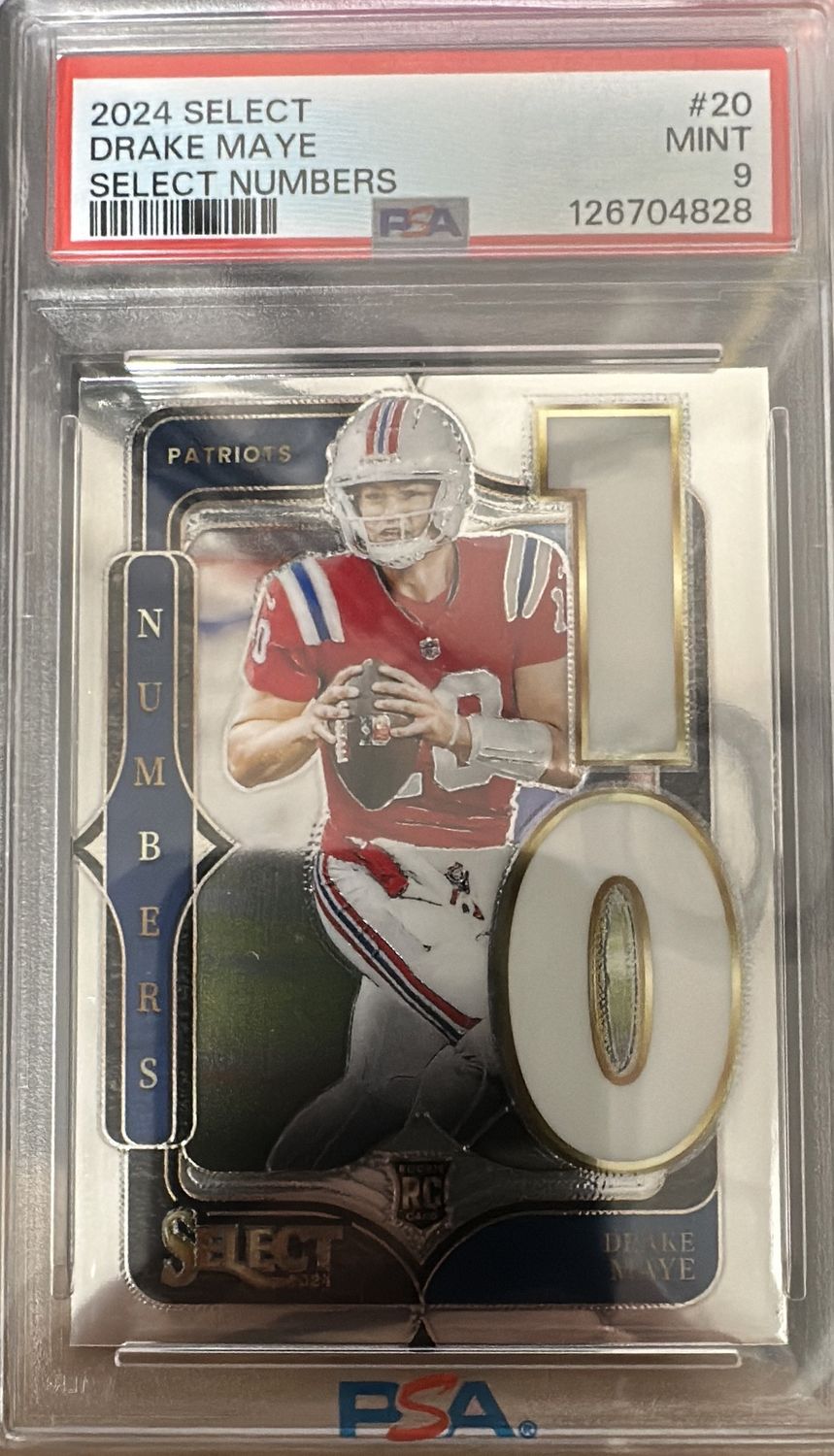 2024 Select Drake Maye Numbers PSA 9