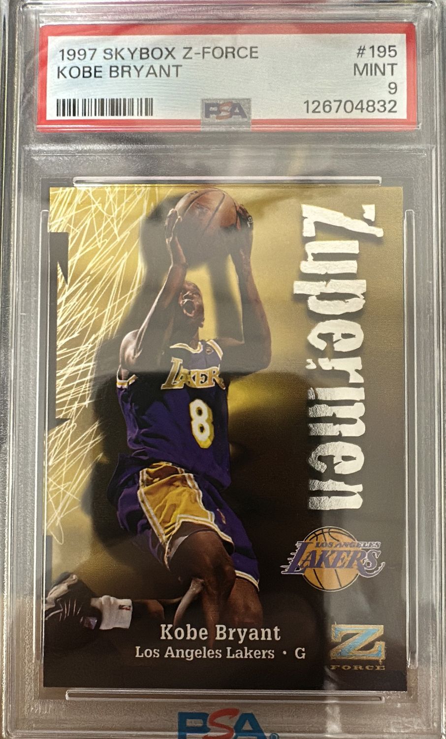 1997 Skybox Kobe Bryant Z-Force PSA 9