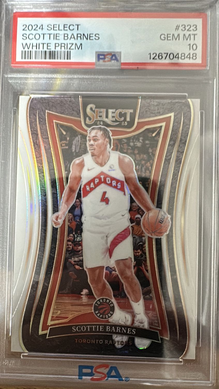 2024 Select Scottie Barnes White Prizm /125 PSA 10