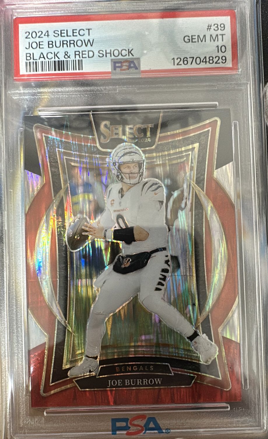 2024 Select Joe Burrow Black&amp;Red PSA 10