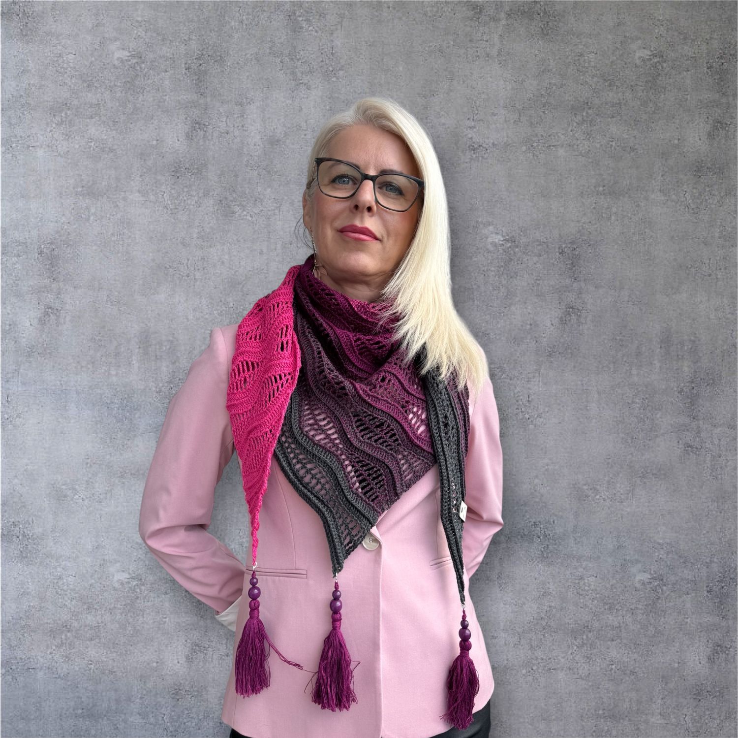 Chusta &quot;Zakochana Fuksja&quot;