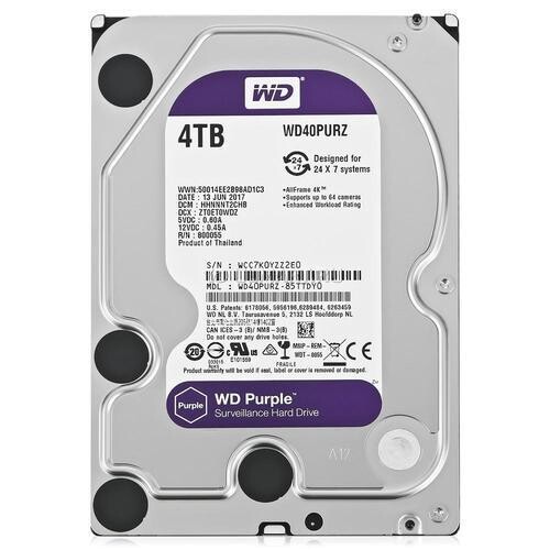 WD Purple 4 TB Surveillance Hard Disk.